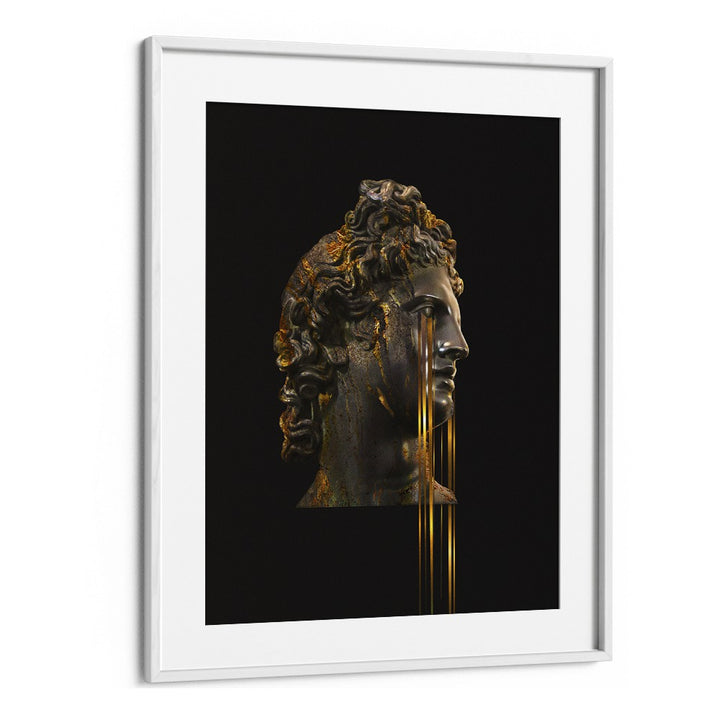 Hunter By Frank Moth Surreal Art Prints Surrealism in White Frame With Mount