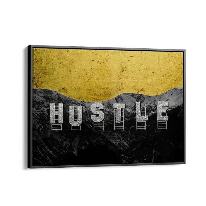 Transform your space with HUSTLE HILLS, QUOTES typography poster, inspiring motivation and passion for success.