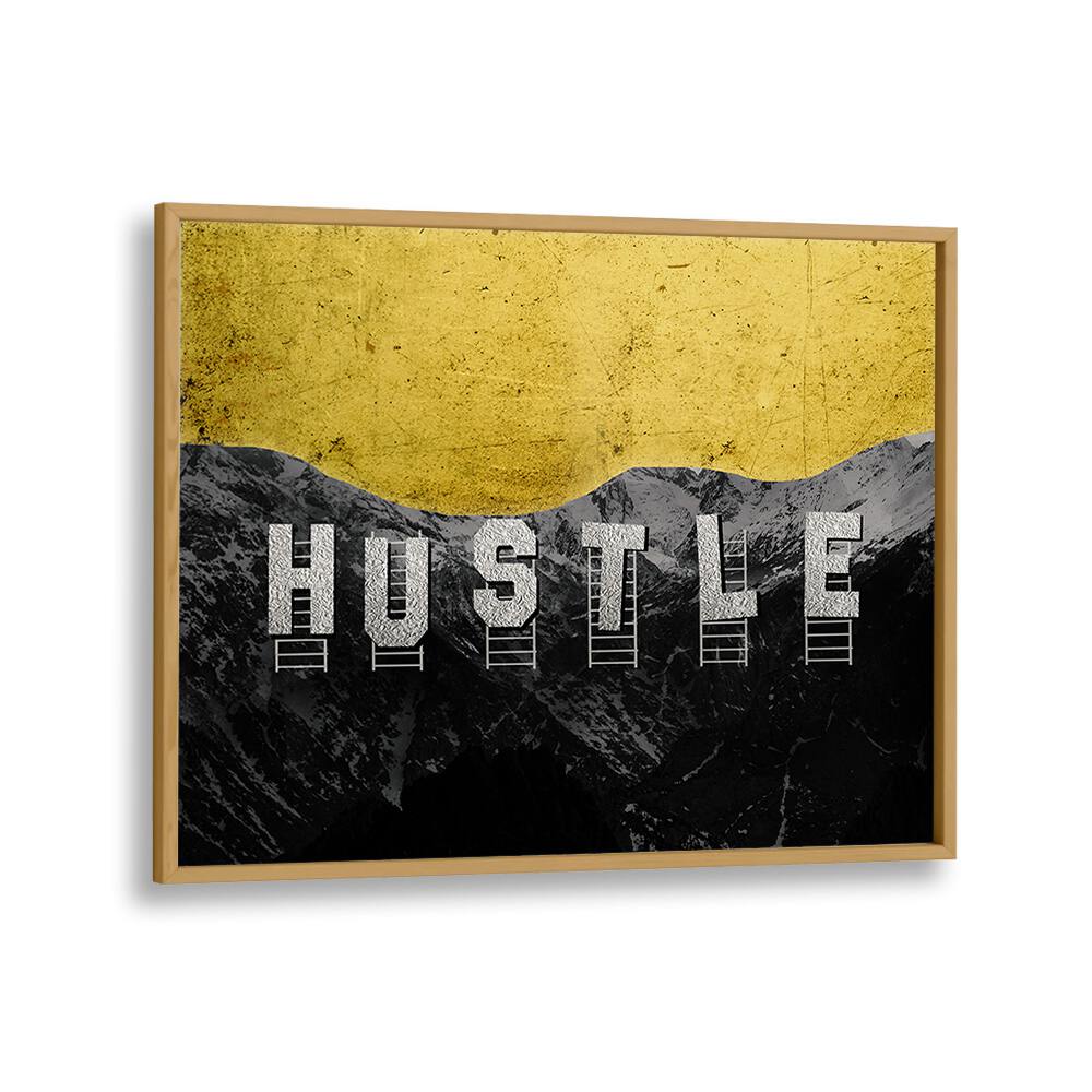 HUSTLE HILLS, QUOTES typography poster with a striking design, perfect for inspiring motivation in any space.