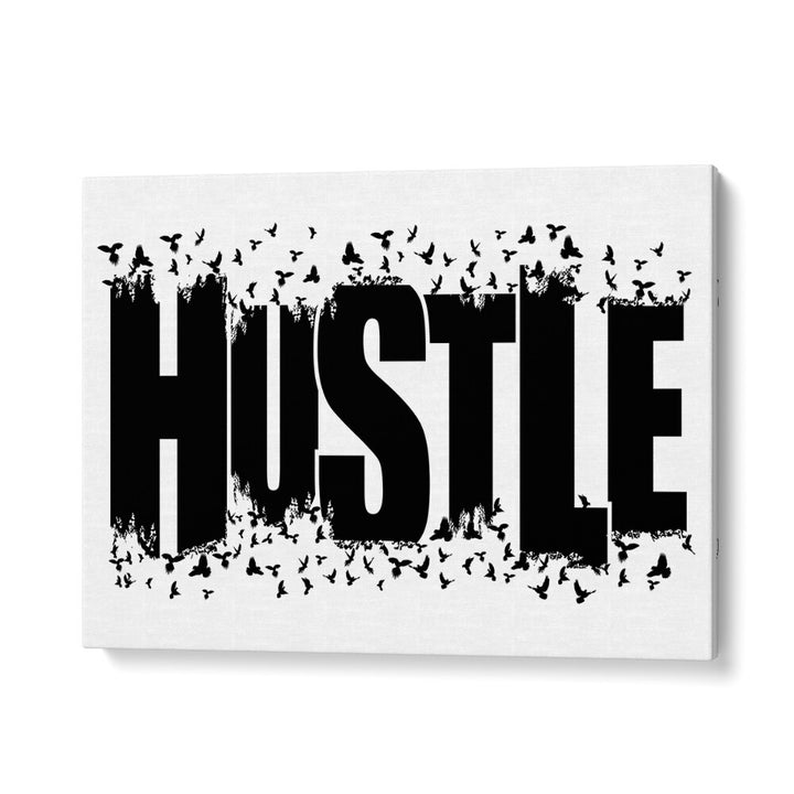 Hustle for Freedom Quotes and Typography Posters in Gallery Wrap