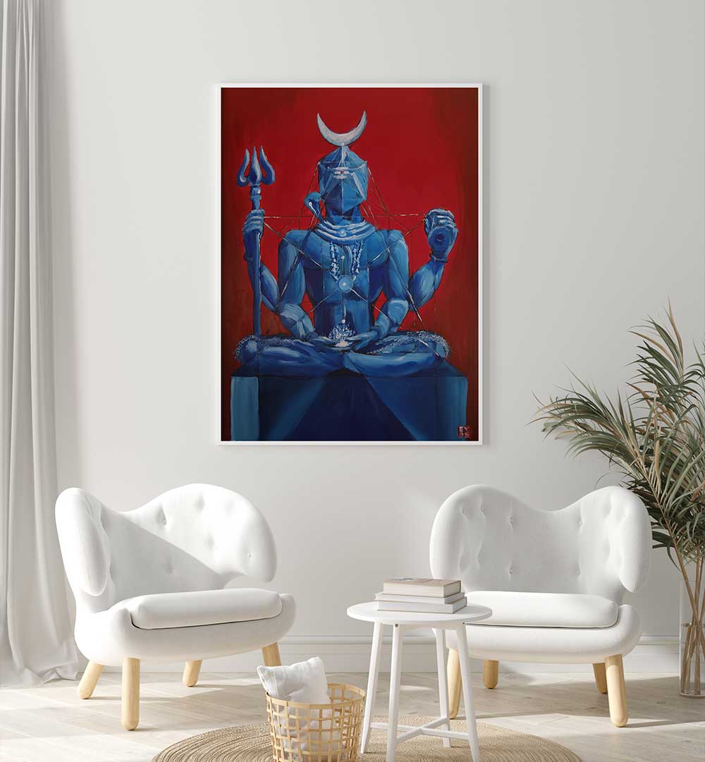 I AM E SHIVA , INDIAN ART PAINTINGS