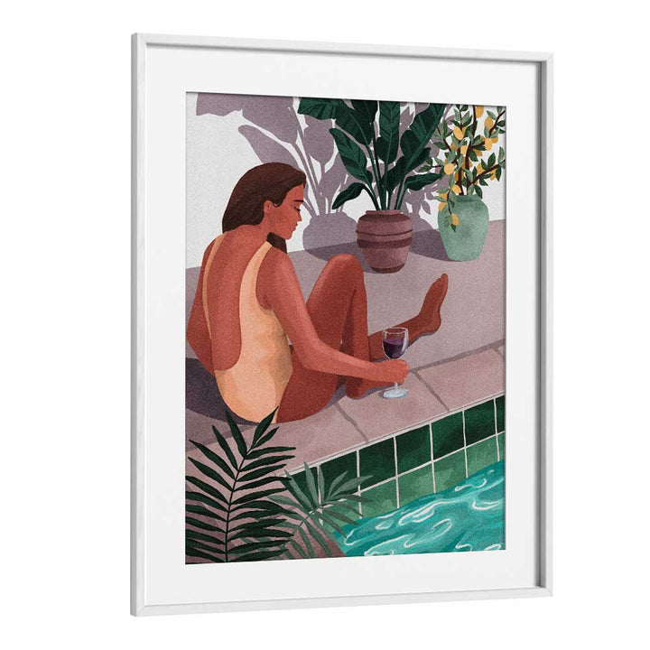 I Bet You Think About Me By Goed Blauw Portraits Figurative Illustrations in White Frame With Mount