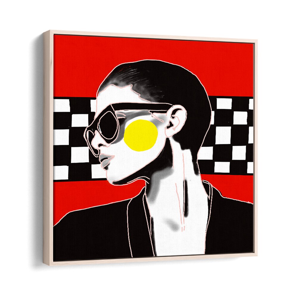 I Did It Again Pop Art Artwork in Oak Wood Floater Frame