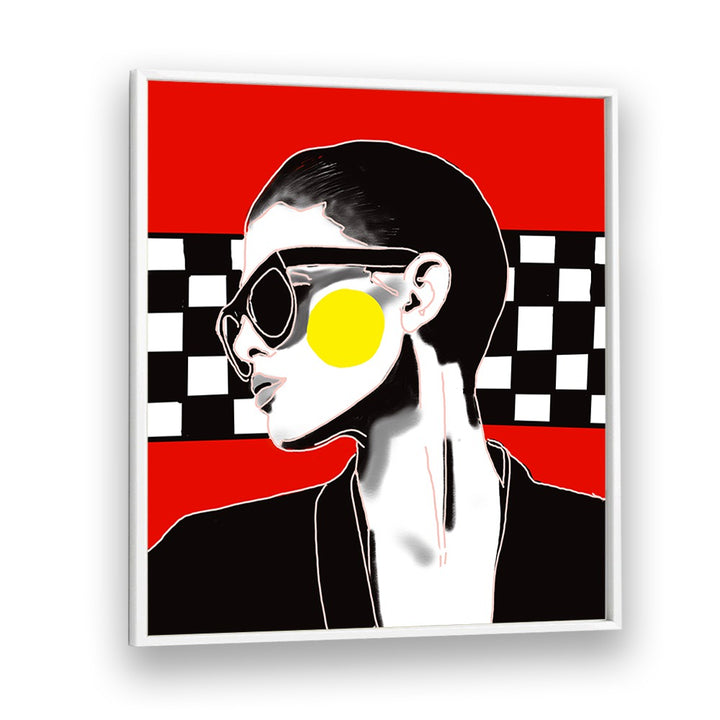 I Did It Again Pop Art Artwork in White Plain Frame