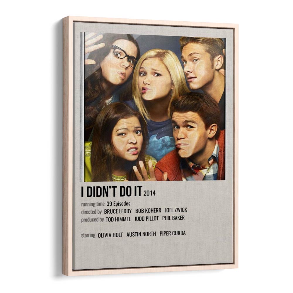 I DIDNT DO IT 2014 MOVIE POSTERS in Oak Wood Floater Frame