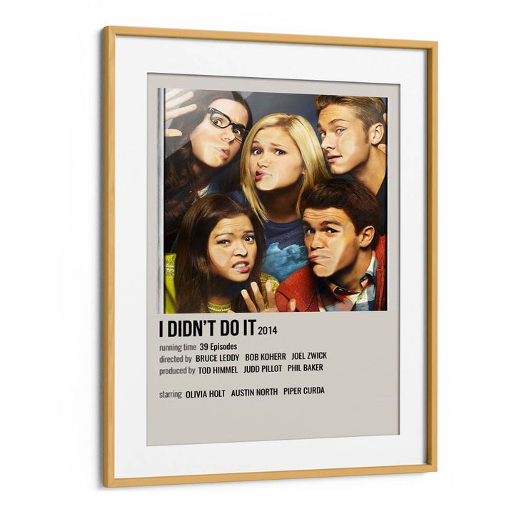 I DIDNT DO IT 2014 MOVIE POSTERS in Oak Wood Frame With Mount