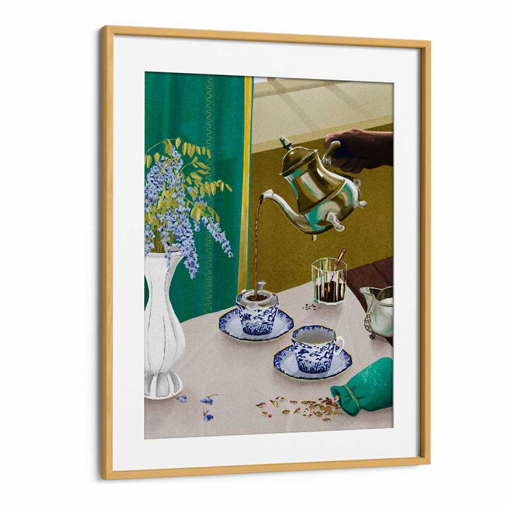 I Despise English Tea By Goed Blauw Bar & Cafe Art Prints in Oak Wood Frame With Mount