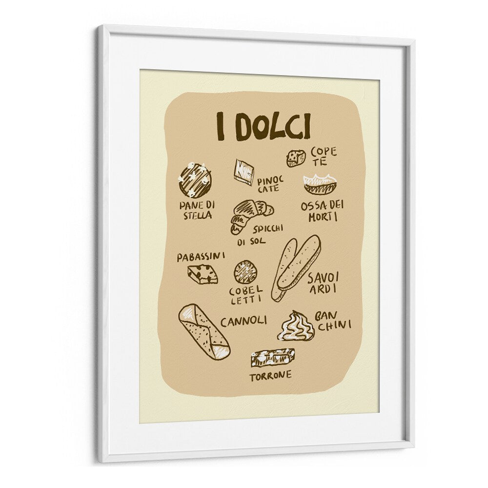 I Dolci by Studio Dolci Kitchen Art Prints in White Frame With Mount