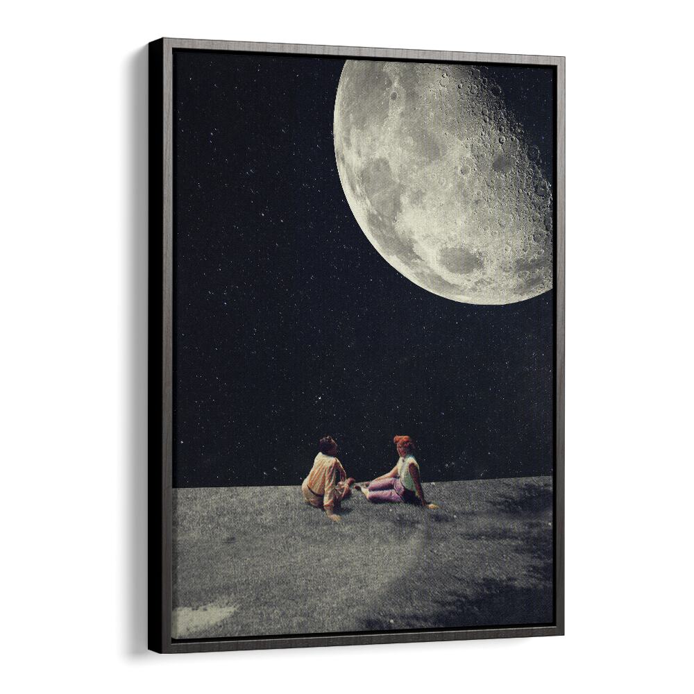 I Gave You The Moon For A Smile By Frank Moth Surreal Art Prints Surrealism in Black Floater Frame