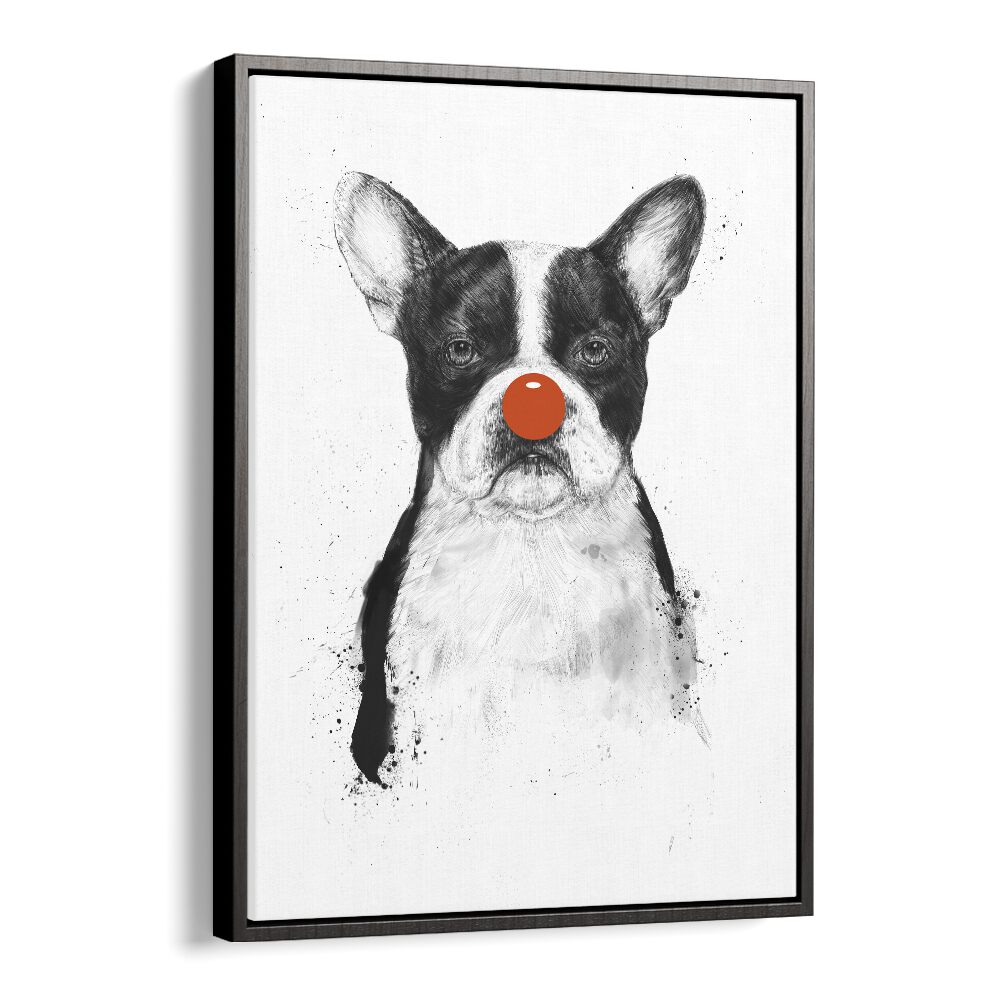 I M Not Your Clown By Balazs Solti Wildlife Art Prints in Black Floater Frame