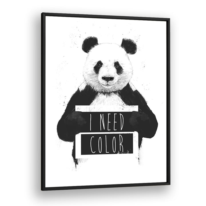 I Need Color By Balazs Solti Kids Room Art in Black Plain Frame