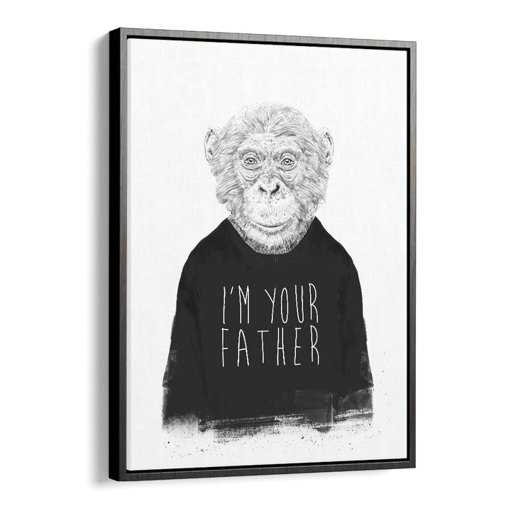 I m Your Father By Balazs Solti Wildlife Art Prints in Black Floater Frame