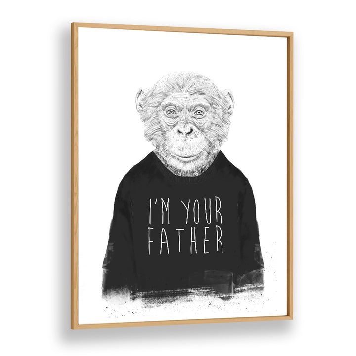 I m Your Father By Balazs Solti Wildlife Art Prints in Oak Wood Plain Frame