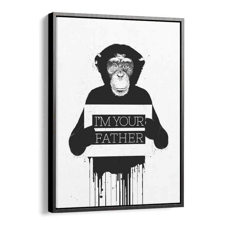 I m Your Father II By Balazs Solti Wildlife Art Prints in Black Floater Frame