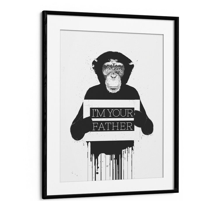 I m Your Father II By Balazs Solti Wildlife Art Prints in Black Frame With Mount