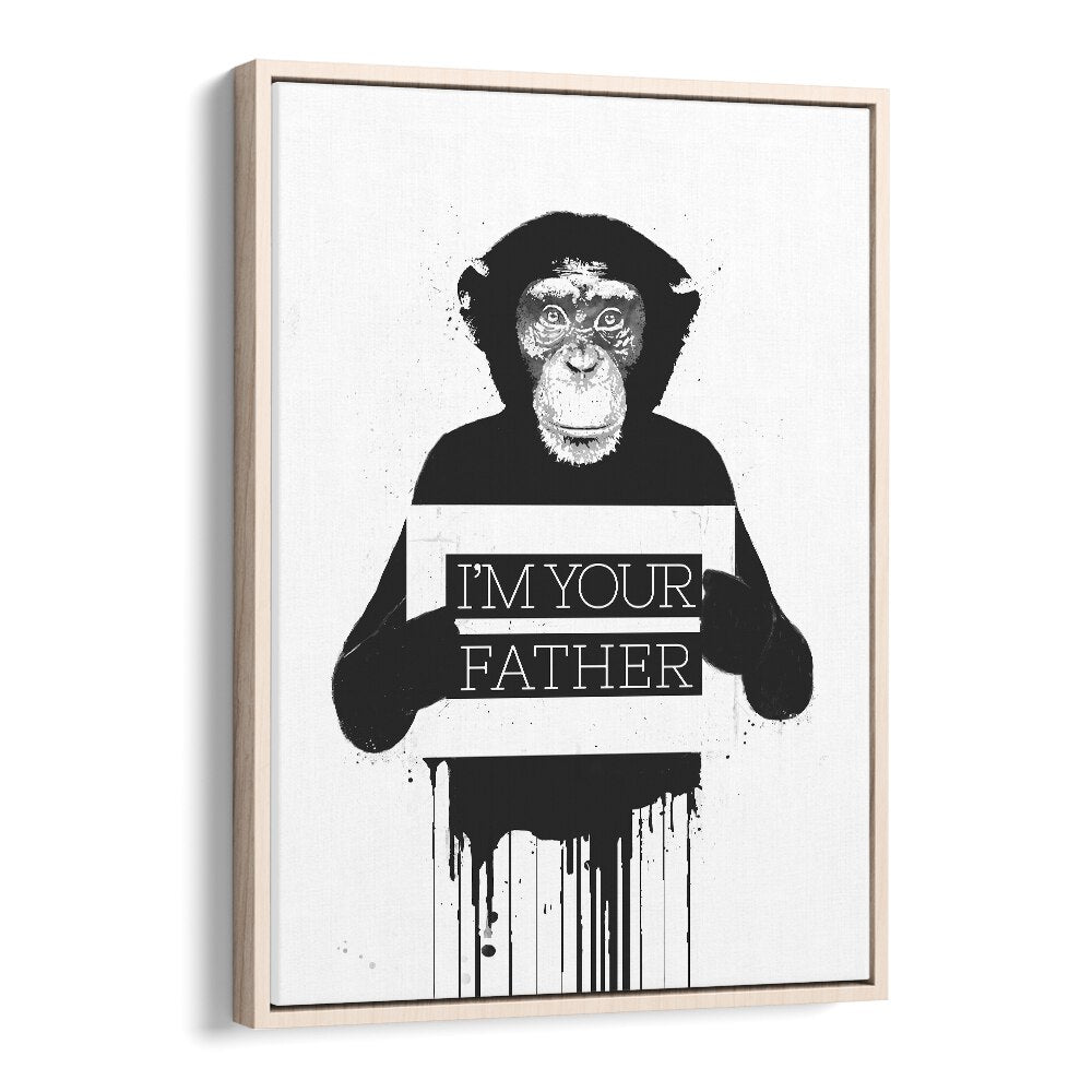 I m Your Father II By Balazs Solti Wildlife Art Prints in Oak Wood Floater Frame