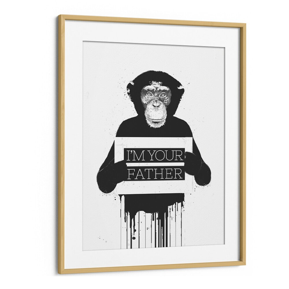 I m Your Father II By Balazs Solti Wildlife Art Prints in Oak Wood Frame With Mount