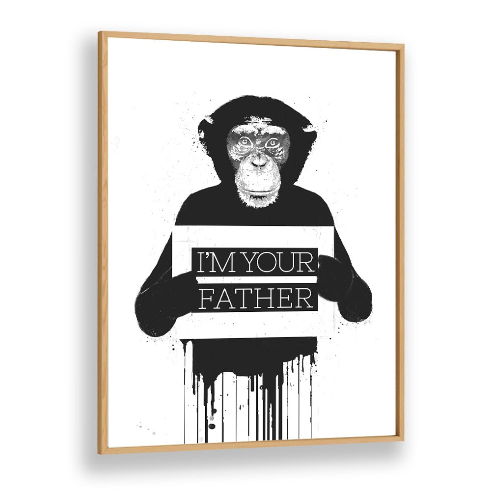 I m Your Father II By Balazs Solti Wildlife Art Prints in Oak Wood Plain Frame