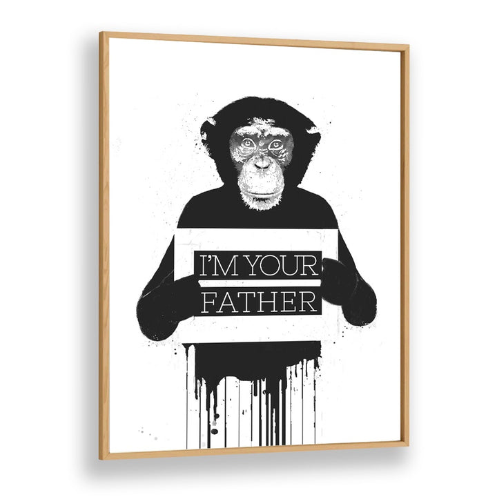 I m Your Father II By Balazs Solti Wildlife Art Prints in Oak Wood Plain Frame