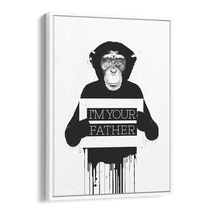 I m Your Father II By Balazs Solti Wildlife Art Prints in White Floater Frame