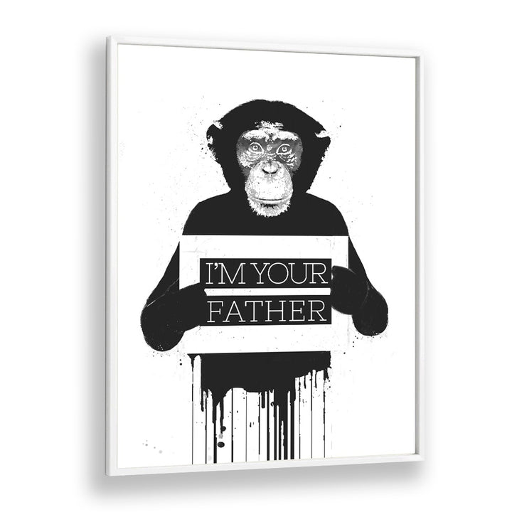 I m Your Father II By Balazs Solti Wildlife Art Prints in White Plain Frame