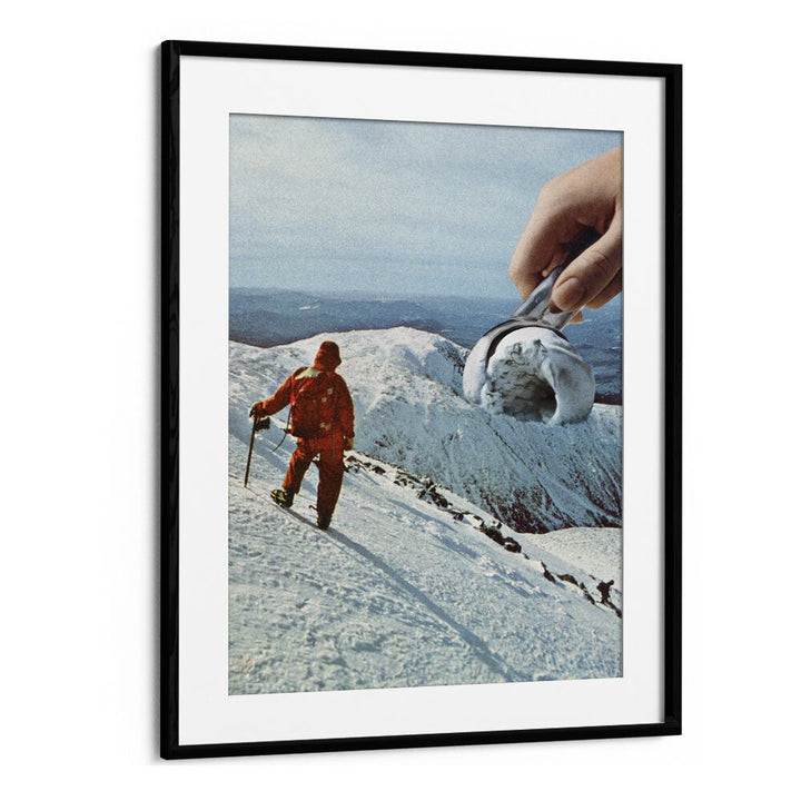 Ice Cream Mountain Cookies A Cream Surreal Art Artwork in Black Frame With Mount
