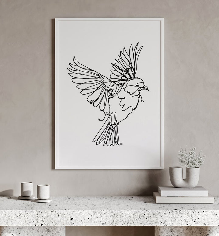 IF YOU'RE A BIRD LINE ART PAINTING