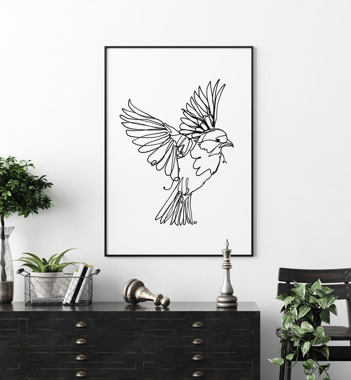 IF YOU'RE A BIRD LINE ART PAINTING