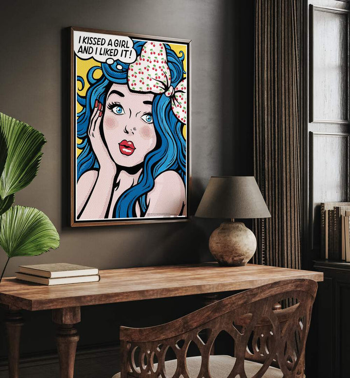 I KISSED A GIRL, POP ART PAINTINGS, POP ART PRINTS