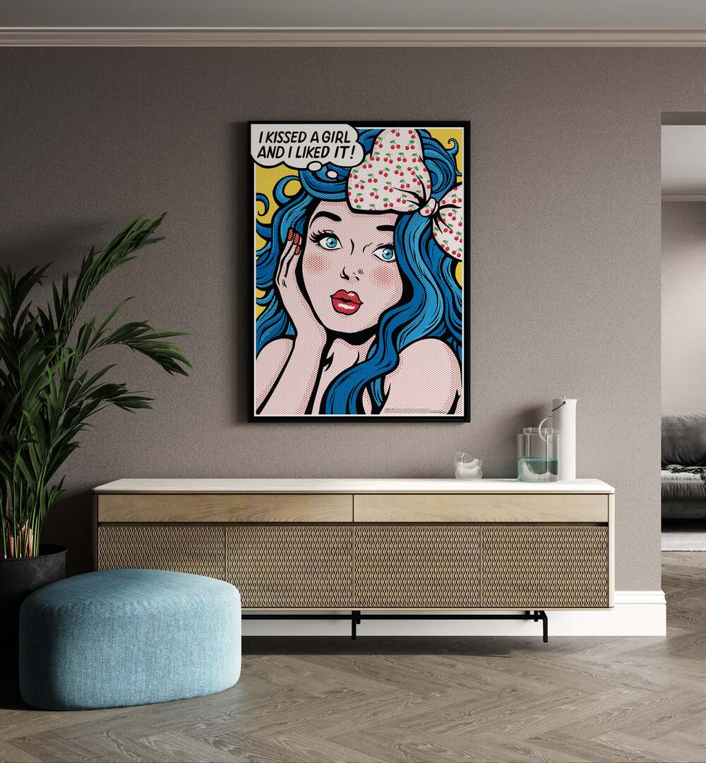 I KISSED A GIRL, POP ART PAINTINGS, POP ART PRINTS