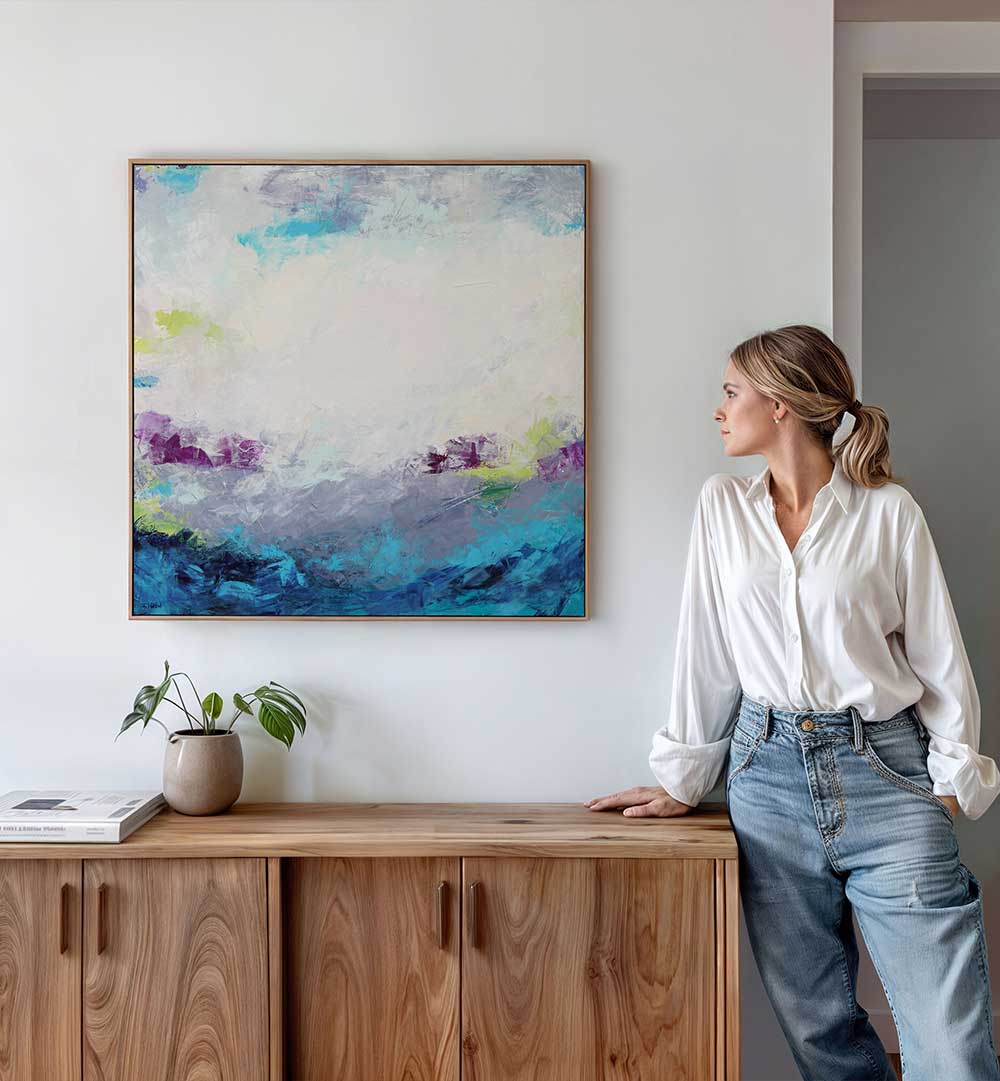 IMPRESSIONIST FLORAL ABSTRACT , ABSTRACT PAINTINGS