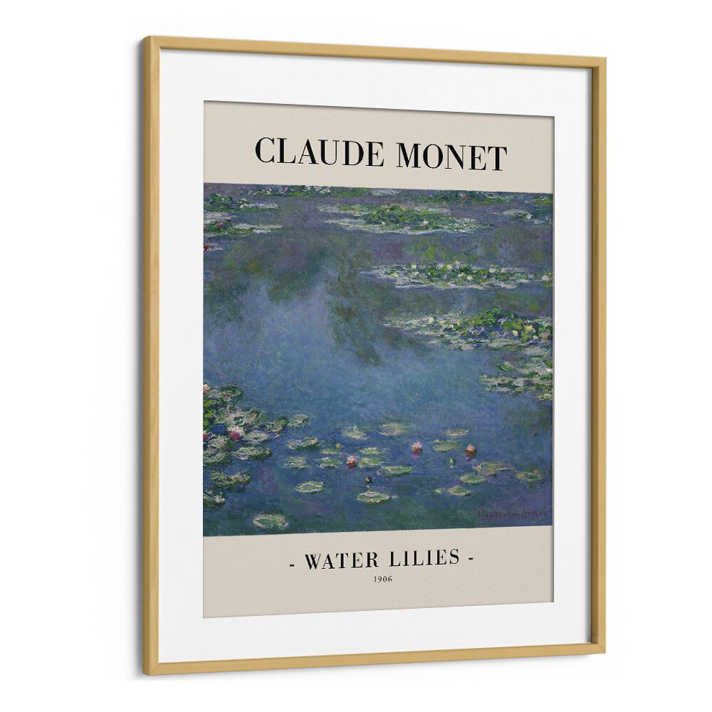 Impressionist Oasis-claude Monet's Water Lillies ( 1906 ) Claude Monet art painting Artwork in Oak Wood Frame With Mount