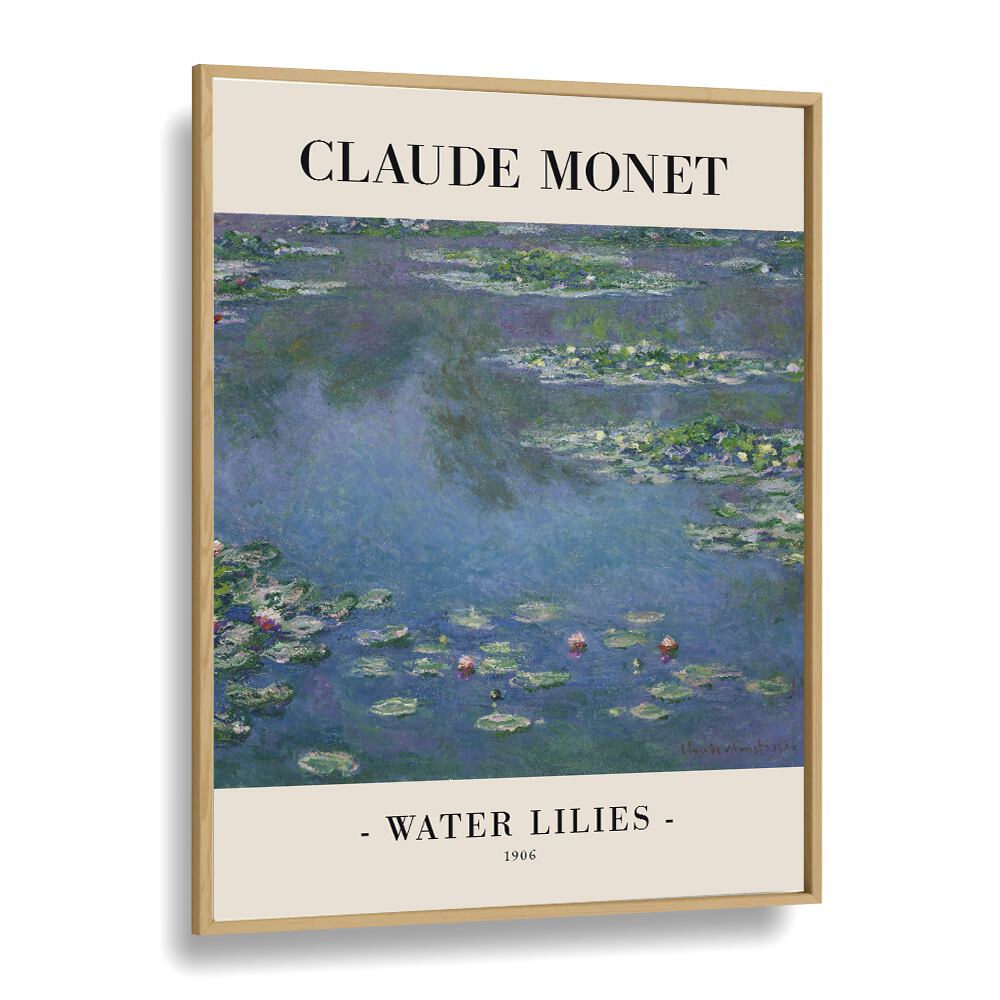 Impressionist Oasis-claude Monet's Water Lillies ( 1906 ) Claude Monet art painting Artwork in Oak Wood Plain Frame