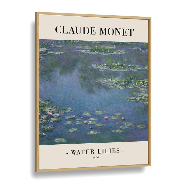 Impressionist Oasis-claude Monet's Water Lillies ( 1906 ) Claude Monet art painting Artwork in Oak Wood Plain Frame