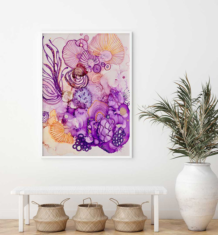 Vibrant colors in IN THE BEGINNING, BEACH PAINTINGS create a tranquil coastal atmosphere for your home decor.