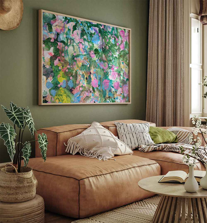 IN THE GARDEN I , ABSTRACT PAINTINGS