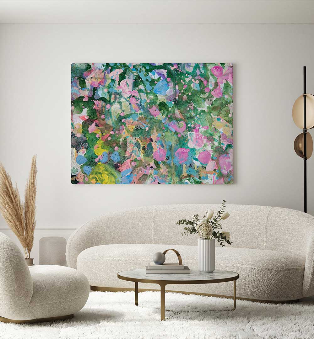 IN THE GARDEN I , ABSTRACT PAINTINGS