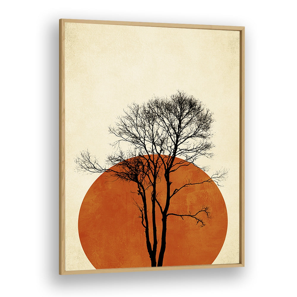 In The Wilderness Landscape Art Artwork in Oak Wood Plain Frame