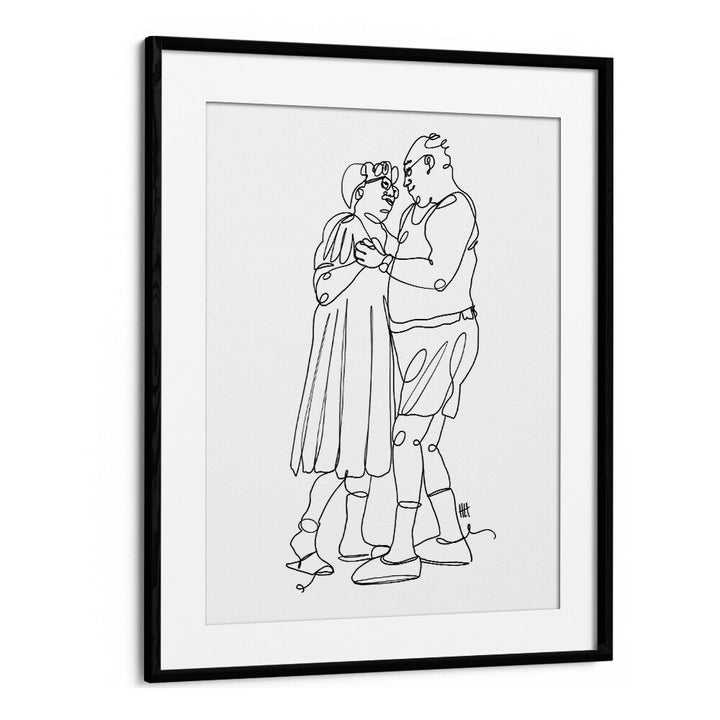 In This Life And The Next Line Art Artwork in Black Frame With Mount