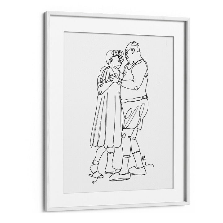 In This Life And The Next Line Art Artwork in White Frame With Mount