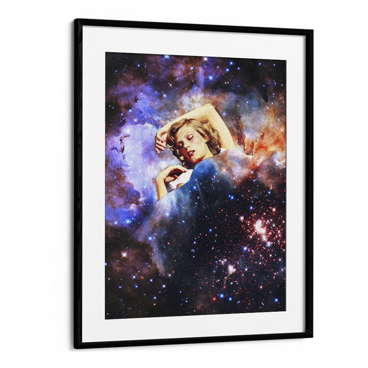 In Your Galactic Dreams Surreal Art Artwork in Black Frame With Mount
