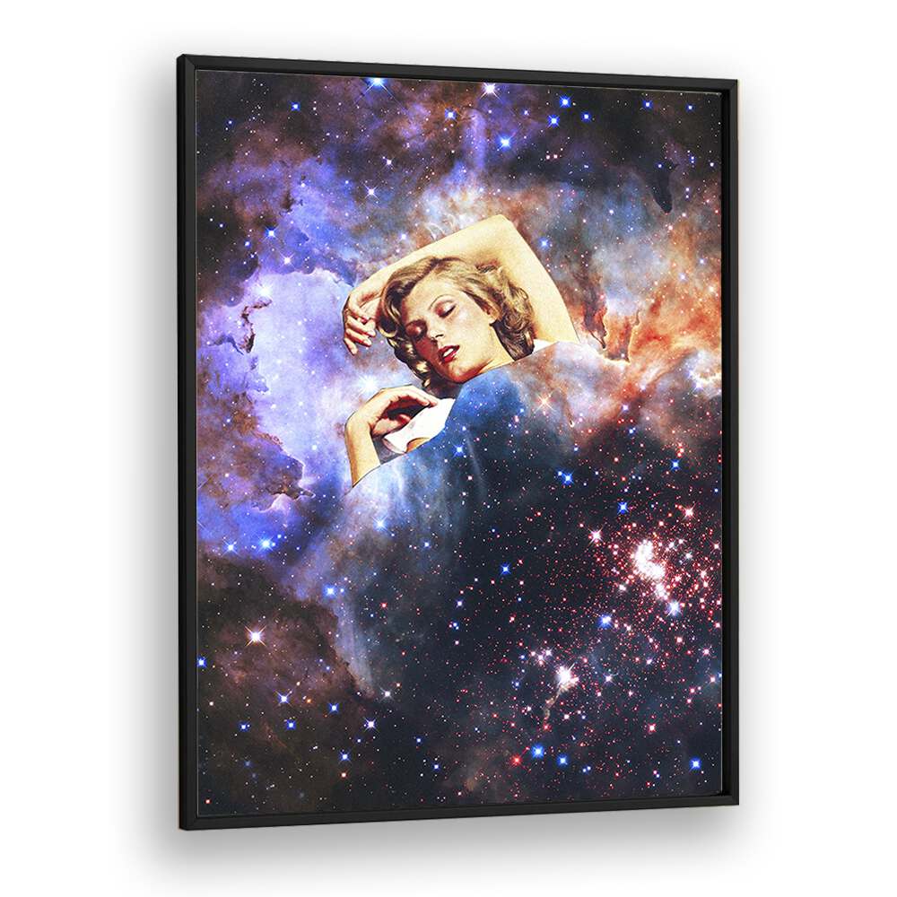 In Your Galactic Dreams Surreal art Artwork in Black Plain Frame
