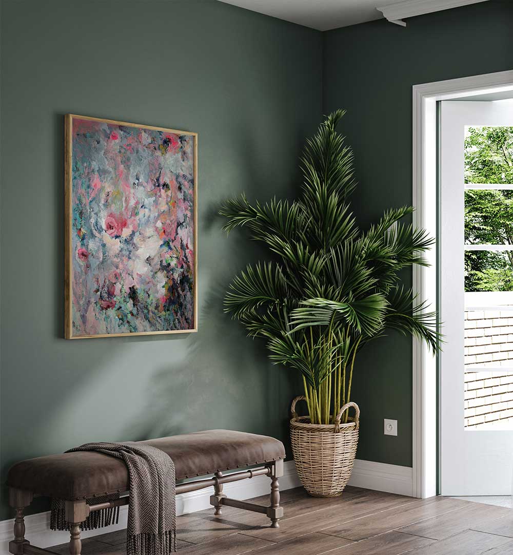 INDECENT PINK , FLORAL FLOWER PAINTINGS