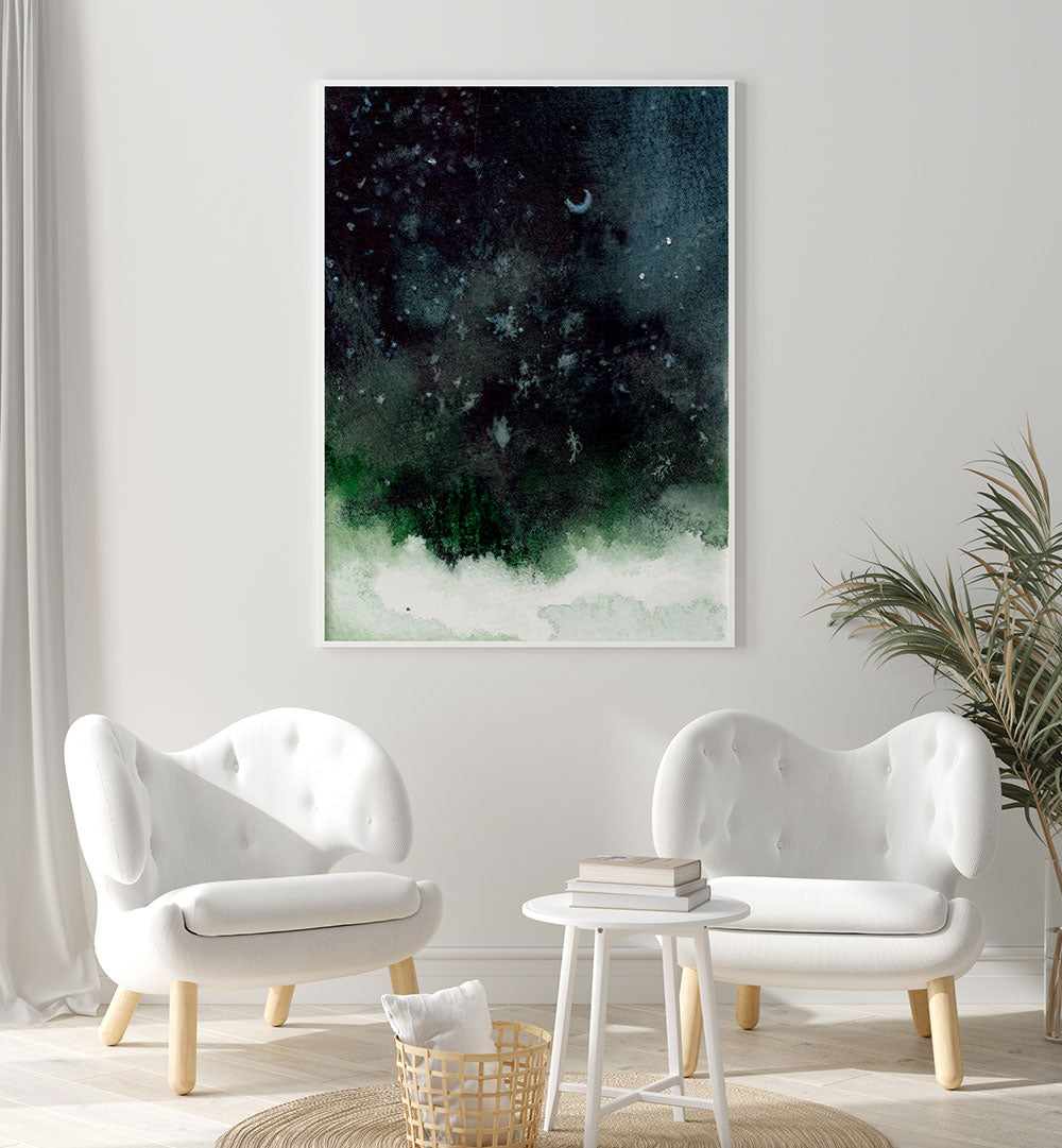 INDIAN LAKE NIGHT SKY , LANDSCAPE PAINTINGS