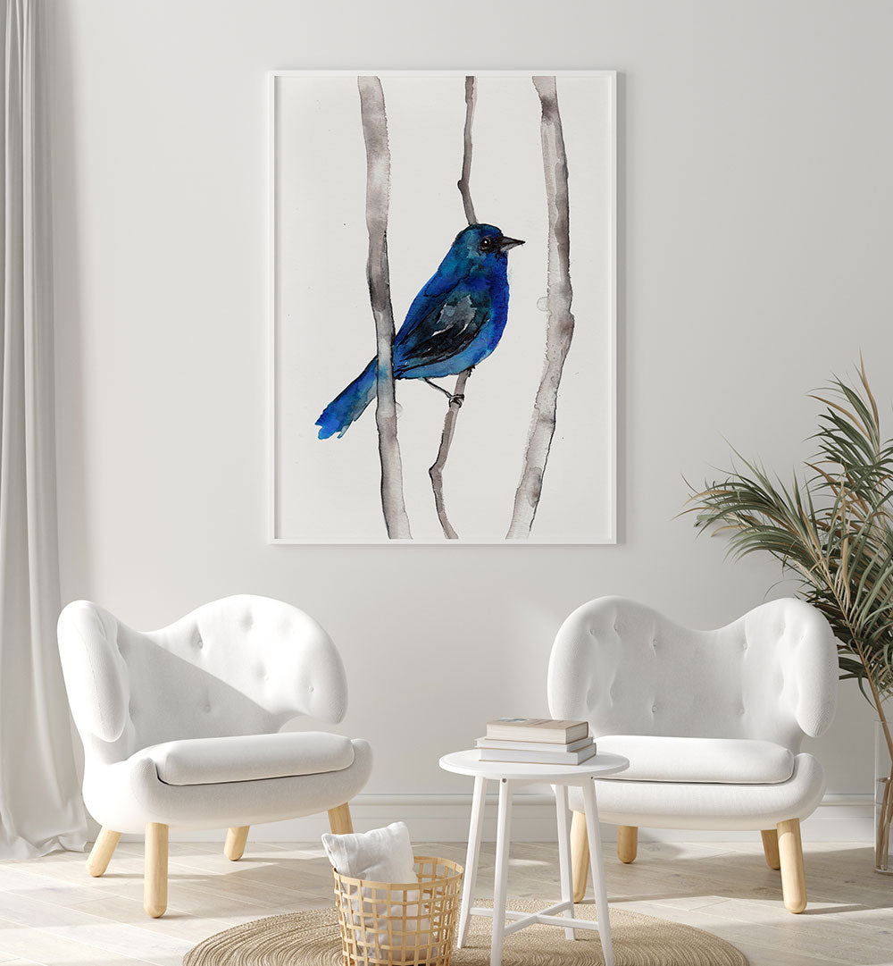 INDIGO BUNTING , ANIMAL PAINTINGS