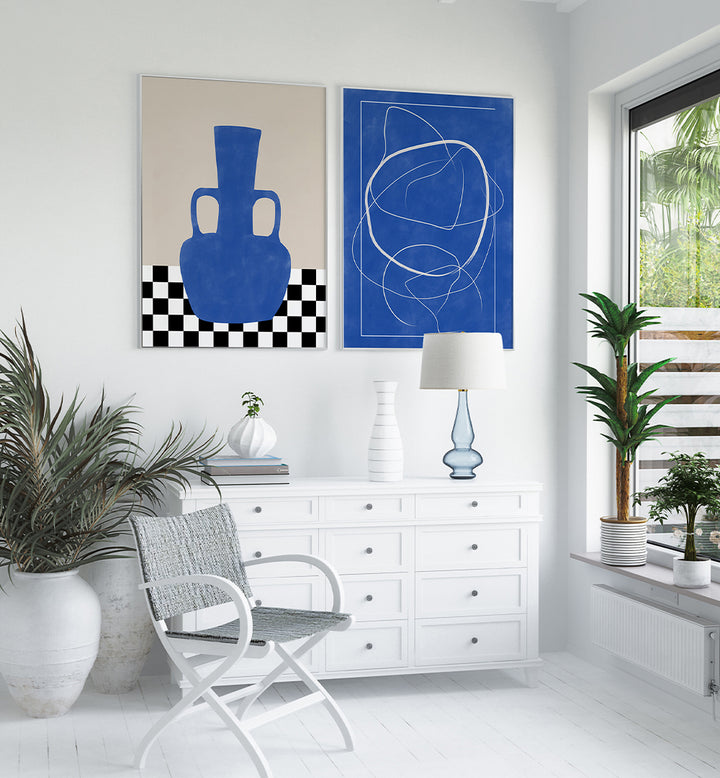 INDIGO ESSENCE , SET OF 2 PAINTINGS