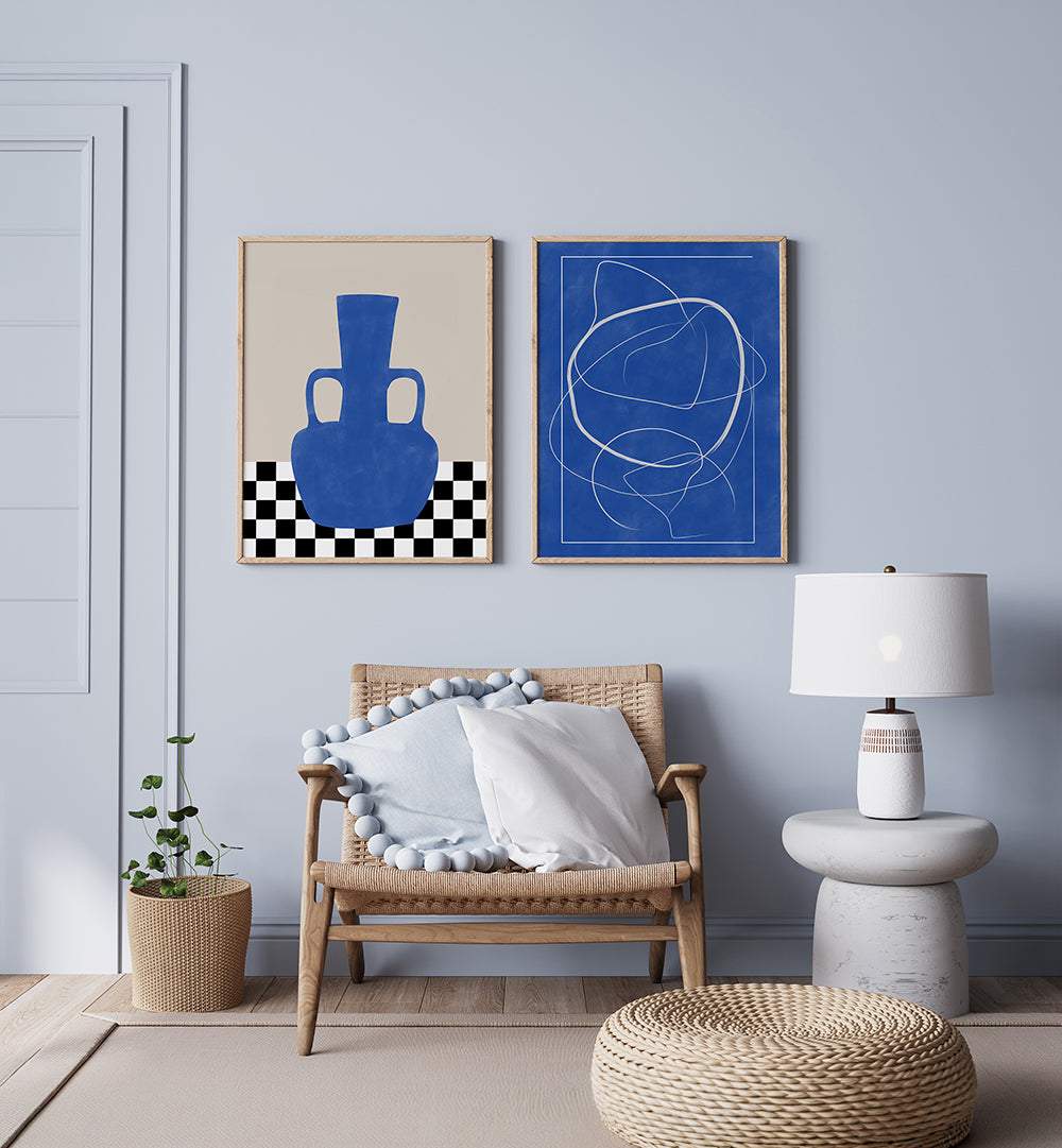 INDIGO ESSENCE , SET OF 2 PAINTINGS