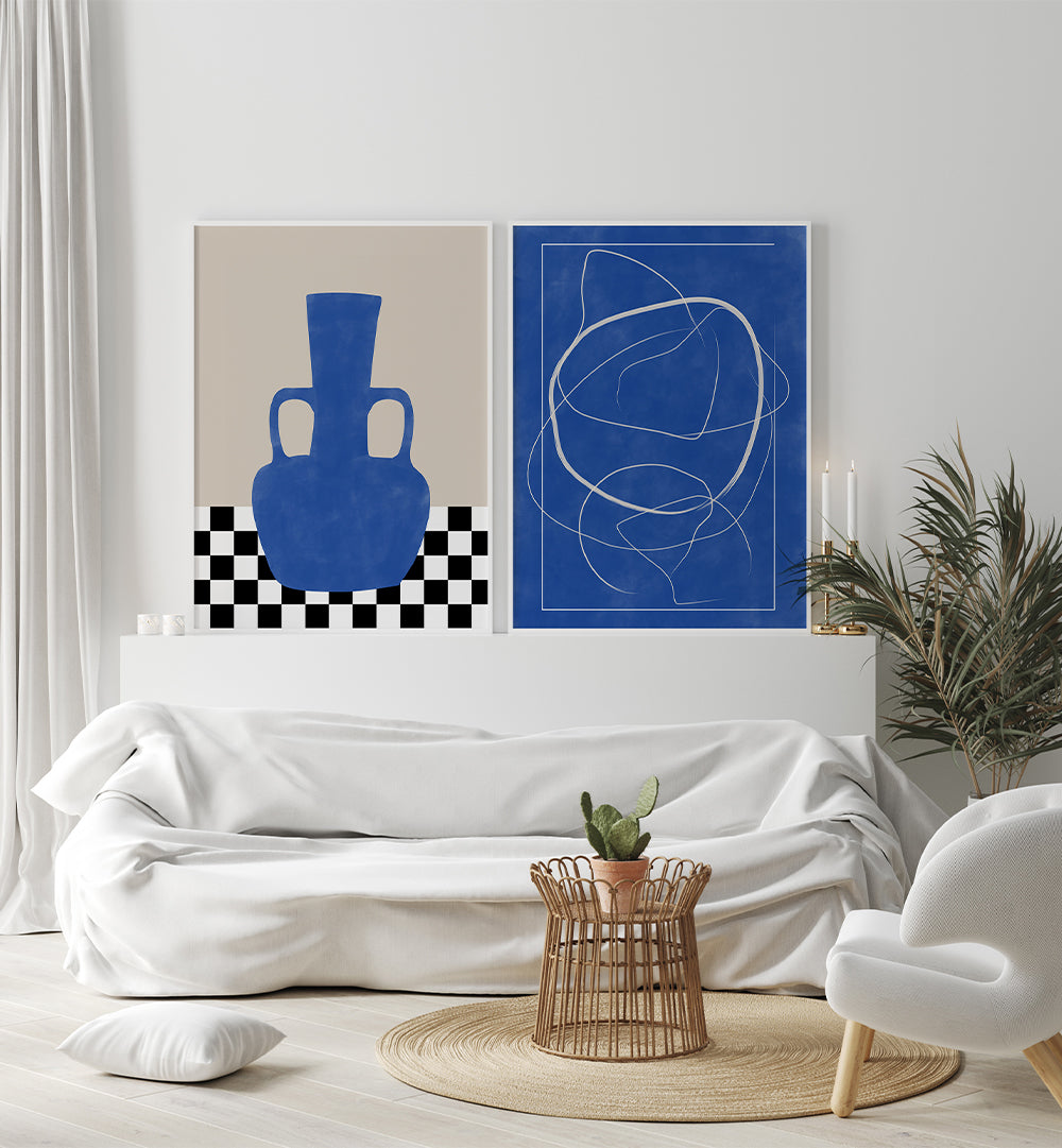 INDIGO ESSENCE , SET OF 2 PAINTINGS