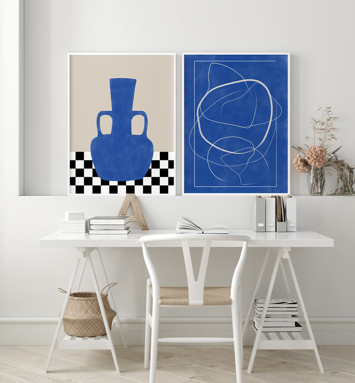 INDIGO ESSENCE , SET OF 2 PAINTINGS
