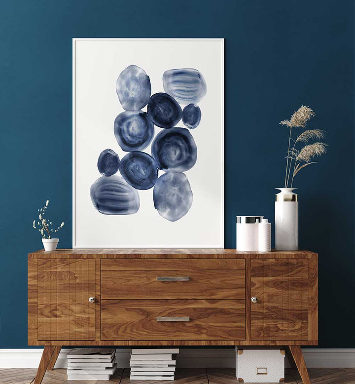 Mesmerizing INDIGOPOOLS Abstract Paintings enhance modern living spaces with unique, emotion-evoking designs.